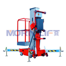 6m 8m 10m 12m electric aluminum alloy one man lift hydraulic platform vertical single mast lift for aerial work